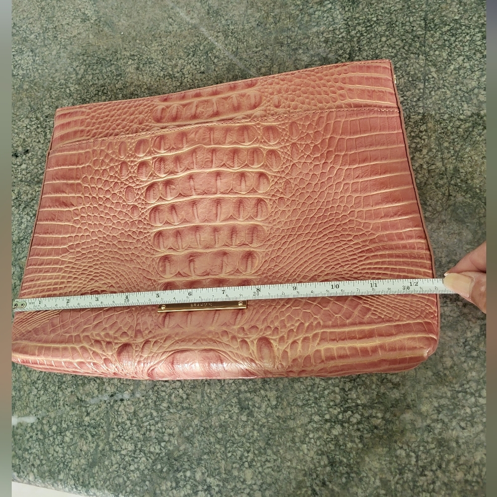 Brahmin Melbourne leather croc embossed cross-body handbag - Picture 9 of 10